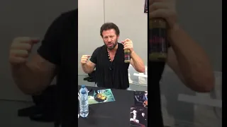 Costas Mandylor gives my bottle of SAWce a punt!!