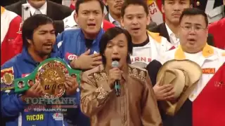 Arnel Pineda Sings Philippine National Anthem for Manny Pacquiao