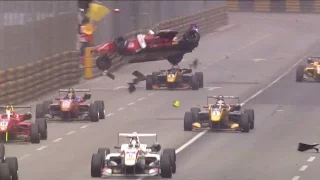 FIA Formula 3 World Cup 2016. Qualification Race Macau Grand Prix. Ye Hong Li Huge Crash