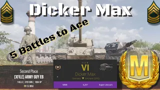Dicker Max Ace Tanker Battle, World of Tanks Console.