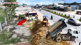 Full Video, Getting Started​ Project Completed, Transaction By Bulldozer KOMATSU D31P & Dump Truck