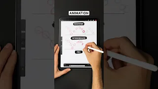 3 levels of animation 🤩 bouncing ball tutorial #animation #procreate