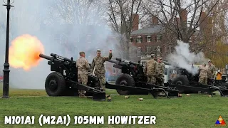 M101A1 (M2A1) 105mm Howitzer Firing | National Guard "First Muster" Anniversary, Salem MA