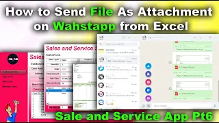 How to Send File As Attachment on WhatsApp from Excel | Sale And Service  Pt6 | Excel VBA | Userform