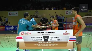 KAPAL API Indonesia Open 2024: Ahsan/Setiawan (INA) vs. Jomkoh/Kedren (THA) - R32 Highlights