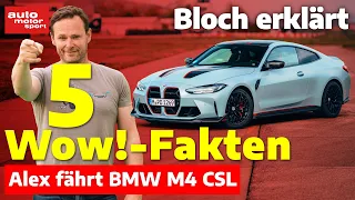 BMW M4 CSL: Das ist der richtige Weg, BMW! - Bloch erklärt #215 | auto motor und sport