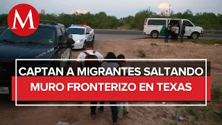 VIDEO: Migrantes atraviesan la frontera en plena carretera de Texas