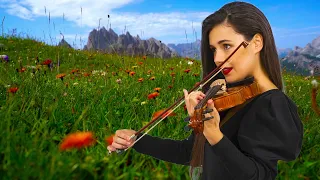 Relaxing Music 🎻 Heavenly Violin & Cello Instrumental 🎻 Alps 4k Scenic Relaxation