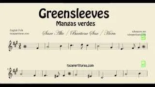 Greensleeves Sheet Music for Alto Saxophone, Baritone and Horn What Child is this Mangas Verdes