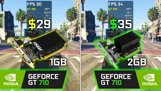 GT 710 DDR3 1GB vs 2GB - Test in 5 Games