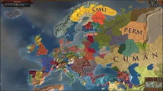 Europa Universalis 4 AI Timelapse - Extended Timeline Mod 1205-2300