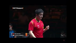 Fan zhendong vs tomokuzo harmito/world table tennis championship Singapore /men’s singles/final