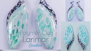 Polymer Clay Larimar Gemstone Design Idea and Tutorial / LoviCraft