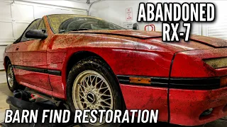 ABANDONED Barn Find Mazda RX-7 Disaster Detail