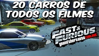 GTA 5 Online - 20 CARROS DO FAST & FURIOUS + 2 BONUS | PS4 ROCKSTAR EDITOR