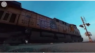360 Degree Video - Sunset and Train Time-Lapse on 4-16-2015