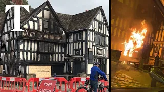 Second wonky pub burns down just five miles from Crooked House