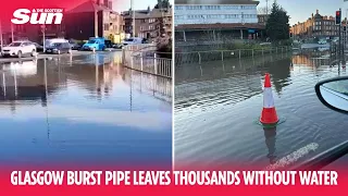 Thousands without water as burst Glasgow pipe sparks flooding chaos for drivers