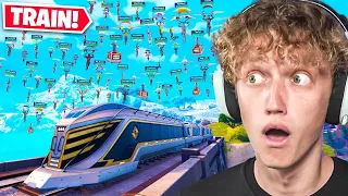 I Got 100 Players To Land On The TRAIN In Fortnite! (Chapter 5)