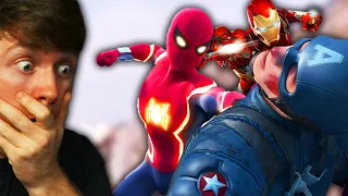 SPIDERMAN and IRON MAN vs CAPTAIN AMERICA the FIGHT