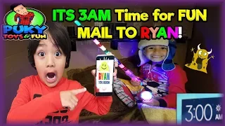 I MAILED MYSELF to Ryan's Toy Review at 3AM and it WENT WRONG - Pretend fun Skit -Puky Toys&Fun