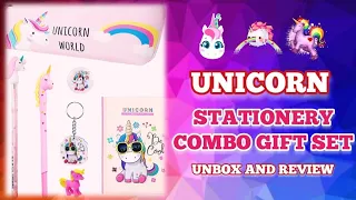 UNICORN STATIONERY COMBO GIFT SET FOR KIDS || AMAZON SHOPPING HAUL @varshinigallery