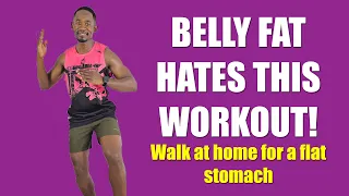 BELLY FAT HATES THIS WORKOUT! 30-Minute Walk at Home Workout for A Flat Stomach