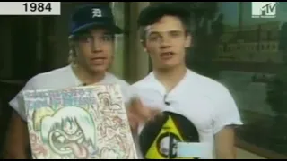 1984 Anthony Kiedis and Flea promoting RHCP's debut album