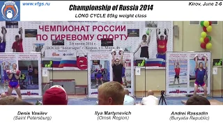 Kettlebell Sport Championship of Russia 2014 Victory by Denis Vasilev 89reps Long Cycle 32kg