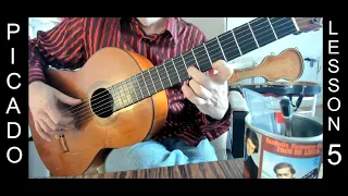 Picado Lesson 5 - D major String-Crossing Exercise - Flamenco Guitar Technique Tutorial