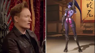 Conan O’Brien, Peter Dinklage & Lena Headey of Game Of Thrones Drool Over Widowmaker in Overwatch