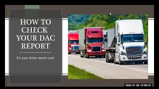 Trucking | How to Check Your DAC Report
