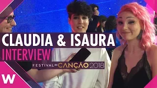 Cláudia Pascoal & Isaura "O jardim" | Portugal Eurovision 2018 (INTERVIEW)