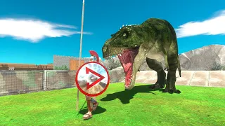 Escape from Tyrannosaurus Rex - Animal Revolt Battle Simulator