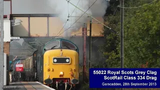 Deltic 55022 Thrash and Clag | Class 334 Drag at Garscadden: 28th September 2013