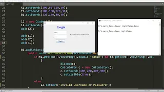 Java GUI Login Demo - Part-1 - Simple Login Application with event handling - Swing - Practical Demo