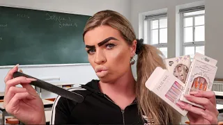 ASMR british chav does your nails in class 💅🏼 (roleplay)