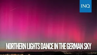 Northern lights dance in the German sky