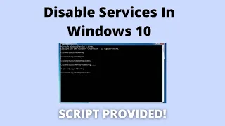 How to Disable Unnecessary Services In Windows 10 [2022] | Improve Performance By Disabling Services