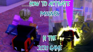 N The Jojo Game How To Enable/Activate Passives