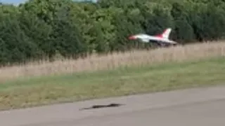 Eflite F-16 Thunderbird 70mm EDF jet 2nd flight. Thanks for watching.