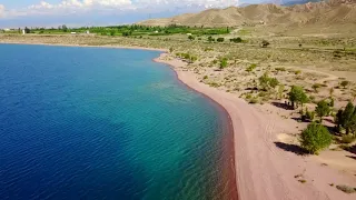 Кыргызстан, Иссык-Куль, северный берег пляж "Сказка"  Kyrgyzstan, Issyk-Kul,