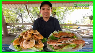 Kampot Trip V2 - Fresh Crap And Shrimp In Mlob Dong Chumnor Prek Kdat.