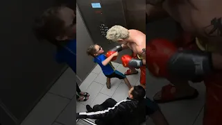 Ivan Drago vs. Kid in Elevator Prank 🥊😂 #ytshorts