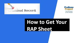How to Get Your RAP Sheet