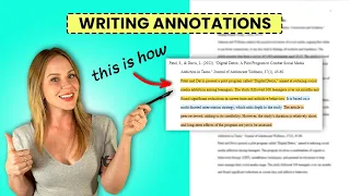 Write PERFECT Annotations for Your Annotated Bibliography
