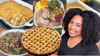 $50 Thanksgiving SOUL FOOD FEAST! Chicken Cornbread Dressing, Corn Pudding, Greens, and MORE!