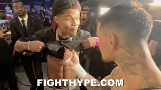 SHAKUR STEVENSON & GEORGE KAMBOSOS GO AT IT; TRADE FIGHTING WORDS DURING FACE TO FACE CONFRONTATION