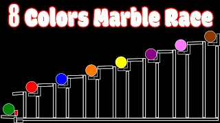 8 Color Marbles Race ASRM in Algodoo
