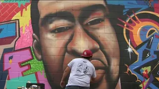 Artist working to fix George Floyd mural in Houston